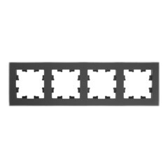 Рамка Systeme Electric AtlasDesign Nature четырехместная черная (ATN331004) - фото 1