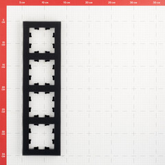 Рамка Systeme Electric AtlasDesign Nature четырехместная черная (ATN331004) - фото 4