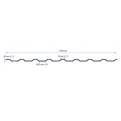 Профнастил С20 1,15х2 м 0,35 мм зеленый RAL 6005 - фото 3