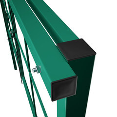 Ворота распашные каркас со столбами 4х1,85 м зеленые RAL 6005 - фото 3