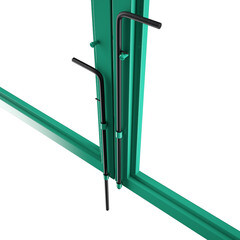 Ворота распашные каркас со столбами 4х1,85 м зеленые RAL 6005 - фото 2