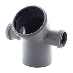 Изображение товара Отвод Lammin d110х50 мм 45° пластиковый с выходом d50 мм универсальный для внутренней канализации (Lm35041050452)