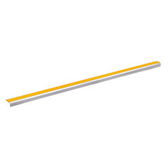 Угловая тактильная лента ПВХ в алюминиевом профиле 1 м желтая (3 шт.) - фото 5