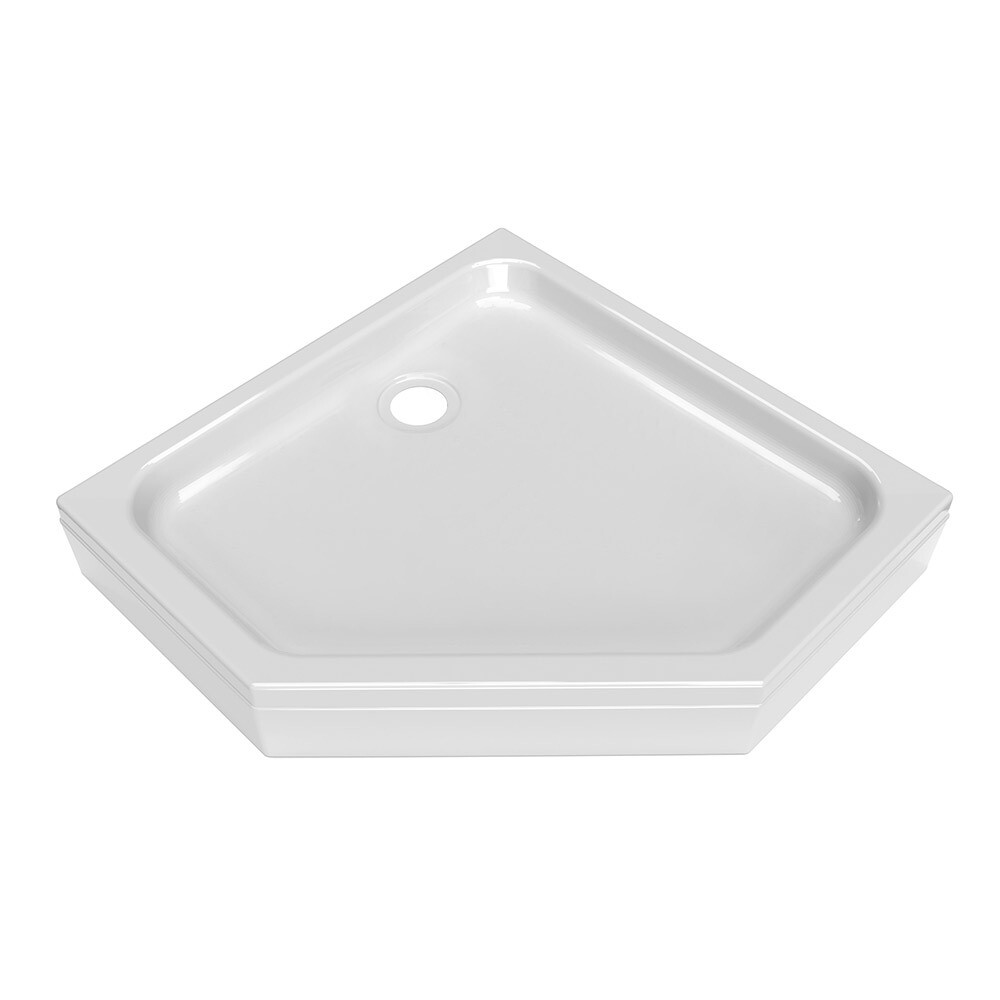 Изображение товара Акриловый поддон Triton 100x100 см трапеция белый низкий с антискользящим покрытием