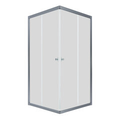 Душевой уголок Triton Вента хром 80х80х185 см квадрат стекло прозрачное 4 мм (Щ0000057861) - фото 1