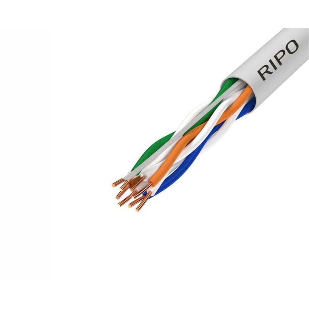 Изображение товара Интернет-кабель Ripo CAT5e UTP 24 AWG 305 м серый для Ethernet видеонаблюдения