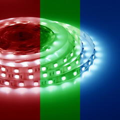 Лента светодиодная SMD 5050 RGB свет 12 В 10 Вт/м 3 м IP20 Apeyron (17КП) - фото 3