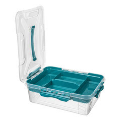 Контейнер для хранения Econova Grand Box (433224302) 390х290х124 мм 10 л с замком и органайзером - фото 5