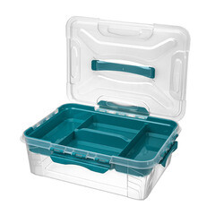 Контейнер для хранения Econova Grand Box (433224302) 390х290х124 мм 10 л с замком и органайзером - фото 4