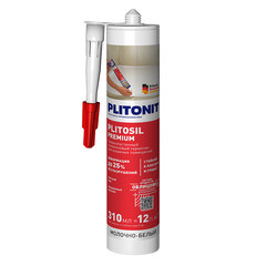 Герметик силиконовый затирка Plitonit PlitoSil Premium молочно-белый 310 мл