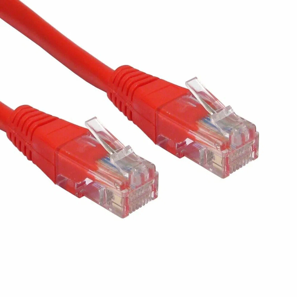 Изображение товара Патч-корд компьютерный UTP CAT5e 4х2х0,511 мм PVC Ripo красный 1м