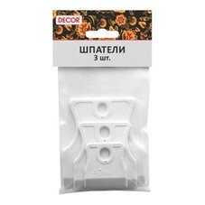 Шпатель Decor резиновый, набор 3 шт (40мм, 60мм, 80мм) / 308-0009