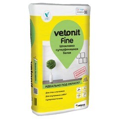 Шпаклевка полимерная Vetonit Fine суперфинишная белая 20 кг