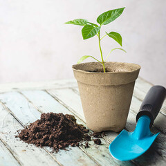 Горшок круглый торфяной 105х100 мм с улучшенным дном Газон Сити (10 шт.) - фото 2