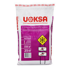Реагент противогололедный Uoksa -50 °С 25 кг гранитная крошка - фото 1