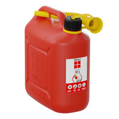 Канистра для технических жидкостей Oktan 10 л пластиковая красная - фото 1