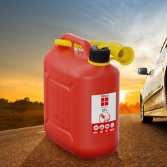 Канистра для технических жидкостей Oktan 10 л пластиковая красная - фото 2