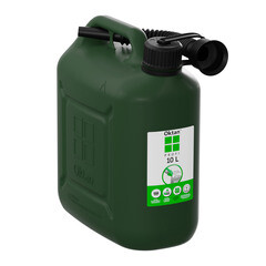 Канистра для технических жидкостей Oktan 10 л пластиковая хаки - фото 1