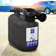 Канистра для технических жидкостей Oktan 5 л пластиковая серая - фото 2