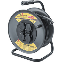 Изображение товара Удлинитель Navigator с заземлением 50 м на катушке 3,5 кВт 4 розетки КГ 3х1,5 кв.мм IP44