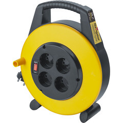 Изображение товара Удлинитель Navigator без заземления 20 м на закрытой катушке 1,3 кВт 4 розетки ПВС 2х0,75 кв.мм IP20