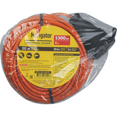 Удлинитель Navigator без заземления 30 м 1,3 кВт 1 розетка ПВС 2х0,75 кв.мм IP44 - фото 2