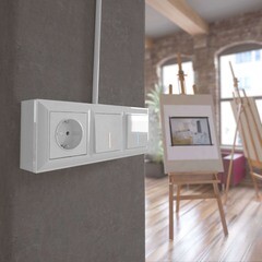 Коробка монтажная Werkel Ретро одноместная накладная белая (a053525) - фото 2