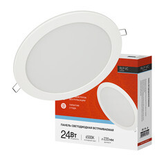 Светильник встраиваемый светодиодный белый 24 Вт 6500К IP40 IN HOME RLP-VC (4690612034980) - фото 3