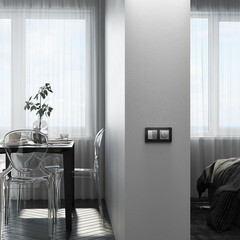 Выключатель Werkel двухклавишный встраиваемый серебряный перекрестный (a058435) - фото 2