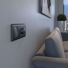 Диммер Werkel встраиваемый графит рифленый поворотно-нажимной (a051686) - фото 6