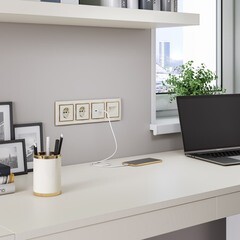 Розетка Werkel встраиваемая слоновая кость (a051478) - фото 13