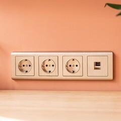 Розетка компьютерная Werkel встраиваемая шампань рифленая RJ45 (a051424) - фото 4