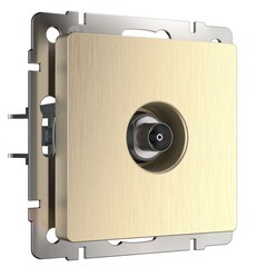 Розетка телевизионная Werkel встраиваемая шампань рифленая (a051427) - фото 1