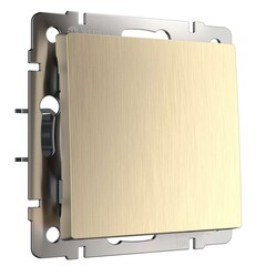 Изображение товара Выключатель Werkel одноклавишный встраиваемый шампань рифленый (a051426)
