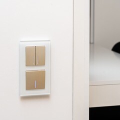 Выключатель Werkel двухклавишный встраиваемый шампань рифленый с подсветкой (a051414) - фото 2