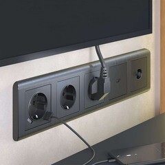 Розетка Werkel встраиваемая графит рифленый (a050761) - фото 7