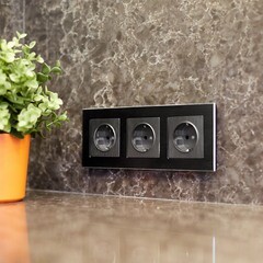 Розетка Werkel встраиваемая графит рифленый (a050761) - фото 4