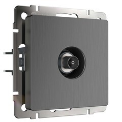 Изображение товара Розетка телевизионная Werkel встраиваемая графит рифленый (a050758)