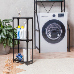 Этажерка для ванной Ulitka 750х300х150 мм металл черная (74104099/27571) - фото 7