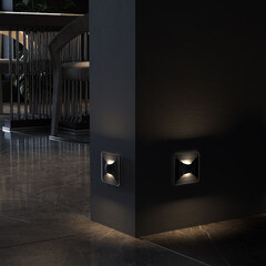 Подсветка для лестниц встраиваемая светодиодная черная 1 Вт 4000К IP20 Werkel (a060197) - фото 3