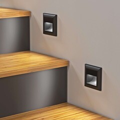 Подсветка для лестниц встраиваемая светодиодная черная 1 Вт 4000К IP20 Werkel (a051615) - фото 2
