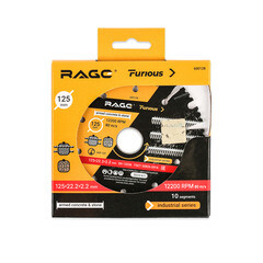 Диск алмазный универсальный Rage Furious 125х22,2х2,2 мм турбо мокрый рез (600128) - фото 5