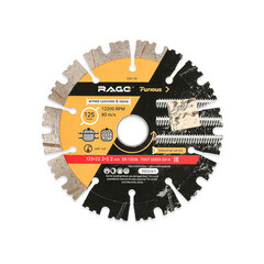 Изображение товара Диск алмазный универсальный Rage Furious 125х22,2х2,2 мм турбо мокрый рез (600128)