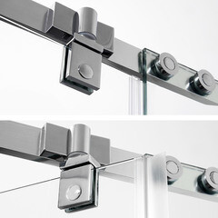 Душевой уголок WasserKraft Leine 35P хром 90х90х200 см пятиугольник стекло прозрачное 6 мм (35P11) - фото 6