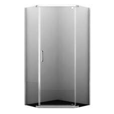 Душевой уголок WasserKraft Leine 35P хром 90х90х200 см пятиугольник стекло прозрачное 6 мм (35P11)