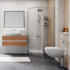 Душевой уголок WasserKraft Leine 35P хром 100х100х200 см пятиугольник стекло прозрачное 6 мм (35P38) - фото 9