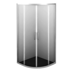 Изображение товара Душевой уголок WasserKraft Main 41S хром 90х90х200 см полукруг стекло прозрачное 6 мм (41S01)