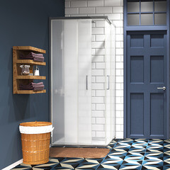 Душевой уголок WasserKraft Main 41S хром 90х90х200 см квадрат стекло матовое 6 мм (41S03 Matt glass) - фото 9