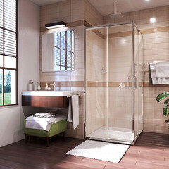 Душевой уголок WasserKraft Main 41S хром 100х100х200 см квадрат стекло прозрачное 6 мм (41S19) - фото 2