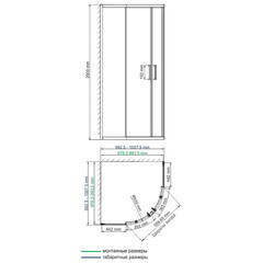 Душевой уголок WasserKraft Main 41S хром 100х100х200 см полукруг стекло прозрачное 6 мм (41S23) - фото 8